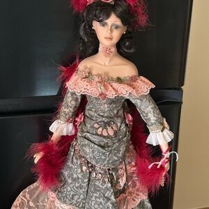 Signature Victorian-Inspired Kids Costume with Red and Gray Accents